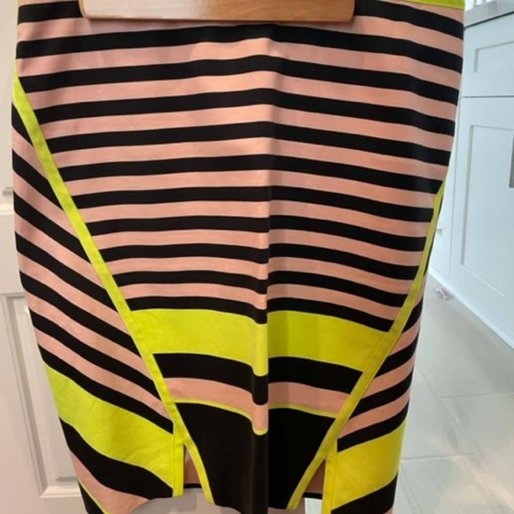 Ted Baker Neon Stripe Pencil Skirt